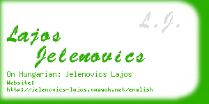 lajos jelenovics business card
